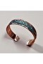 Handmade Copper Bracelet Copper Bracelet Suitable for Clothing Color Tiger Eye Natural Stone Copper - 5
