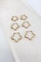 Women's 316 L Stainless Steel Anti Allergenic 3 Sizes 6-Piece Star Geometric Earring Set
