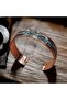 Handmade Copper Bracelet Copper Bracelet Suitable for Clothing Color Tiger Eye Natural Stone Copper - 3