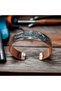 Handmade Copper Bracelet Copper Bracelet Suitable for Clothing Color Tiger Eye Natural Stone Copper - 7