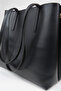 Women's Aster Black Faux Leather Handbag and Shoulder Bag with Snap Closure and Foldable Design