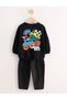 Unisex Children's Printed Top and Bottom Tracksuit Set - 4