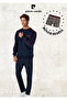 Men's Clothing Crew Neck Cotton Two Thread Tracksuit Set L1.Pc.6114.001