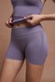 Riva Purple Double Color Seamless Scrunch Recovery Sports Shorts - 3