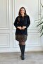 Sweat Dress with Skirt and Collar Flannel Detail - 4