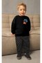 Unisex Children's Printed Top and Bottom Tracksuit Set