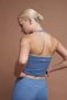 Riva Blue Double Color Seamless Scrunch Recovery Sports Shorts - 8