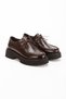 Women's Thick Sole Lace-Up Oxford Shoes 4060 Brown - 4