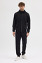 Compact Cotton Comfort Fit Men's Hooded Plain Tracksuit Set Dawrazz-3021 - 2