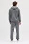 Compact Cotton Comfort Fit Men's Hooded Plain Tracksuit Set Dawrazz-3021 - 8