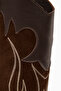 Lara Genuine Leather Brown Suede Embroidered Leather Detailed Heeled Western Boots - 4