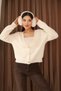 Women's Cream Soft Textured Knitwear Cardigan. 2580 - 5