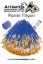 Paint Brush Cut and Round Tip 12Pcs Synthetic Brush Economical Watercolor Acrylic Paint Gouache Paint - 3