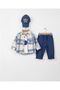 Men's and baby boys' 4-piece oversized hiphop pants set with lumberjack shirt - 2