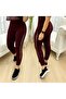 Women's High Waist Mesh Detailed Slim Fit Viscose Two Thread Pants