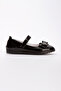 Black Shiny Non-Slip Sole Girl Child Princess Ballerinas - 2