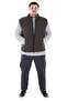 Men's Large Size Stand Collar Slim Fit Vest Suitable for 105 Kilos-142 Kilos - 3