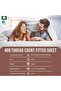 Pizuna Pure Combed Cotton King Fitted Sheet 180x200 cm White, 400 Thread Count - 4