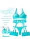 Women Lingerie Sets with Garter Belt 4 Pieces Lace Teddy Babydoll Bodysuit MG06 - 5