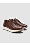 Laurino Genuine 100% Leather Brown Lace-Up Men's Sports Shoes - 2