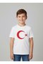 Children's Girl-Boy Moon Star Turkish Flag Short Sleeve T-Shirt - 4