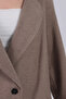 Women's Mink Double-Breasted Collar Buttoned Pocketed Cashmere Coat Arm-25K001100 - 2