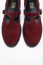 Janney Burgundy Suede Genuine Leather Strap Women's Loafer Shoes - 2