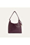Women's Black Wrinkled Leather Look Handbag
