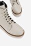 Women's Beige Genuine Natural Leather Size 36-41 Thick Heel Lace-Up Boots & Booties - 3
