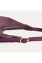 Women's Plum Leather Look Baguette Handbag - 3
