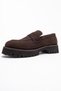 Vionel Brown Nubuck Genuine Leather Women's Loafer Shoes - 4