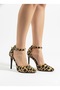 Leopard Patterned Furry Heeled Shoes 10.5 cm Felisya >Boutique - 3