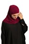 وشاح تشيستر مزدوج للحجاب بلون بوردو، عملي وجاهز للارتداء، موديل ساندي سادة 2501_16 - 4
