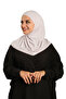 Stone Practical Ready-To-Wear Double Hijab Scarf with Tubular Bones Sandy Plain 2501_46 - 2