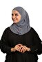 وشاح تشييلد مزدوج للحجاب بلون أنثراسيت، عملي وجاهز للارتداء، بتصميم أنبوبية مدمجة، ساندي سادة 2501_25 - 2