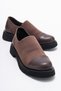 Panola Brown Leather Scuba Women's Casual Shoes