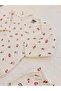 2-Piece Floral Patterned 100% Cotton Baby Girl Bodysuit Pants Set - 4
