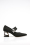 Black Suede Women's Casual Shoes - 3