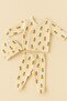 3-Piece Pineapple Patterned Beret Unisex Baby Newborn Bodysuit Set - 2