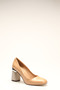 Beige Patent Leather Crocodile Women's Classic - 3