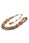 Hakan Turan Signed Capsule Cut Brown Yellow Crimped Amber Prayer Beads - 3