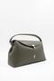 Rebeca Khaki Green Women's Handbag with Stitching Detail - 4