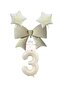 Cream Color Star Bow Number Foil Balloon Set 2 Years Old