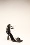 BLACK RUGAN STONE WOMEN'S HEELS - 4
