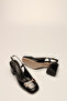Black Patent Buckled Women's Heeled Shoes - 4