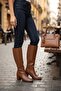 Despina Taba Leather Heeled (5 cm Heel) Side Zipper Daily Use Boots - 6
