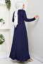 Akten Drawstring Scuba Dress 1619 - Navy Blue - 7