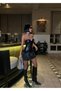 Women's Strapless Skirt Ruffled Dress - 2