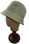 Khaki Bouclé Soft-Textured Thick Bucket Hat Khaki Bouclé Wool Soft-Textured Thick Winter Women's Hat - 5