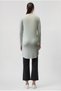 Ecru Long Sleeve Slit Long Women's Cardigan Sylvia - 2